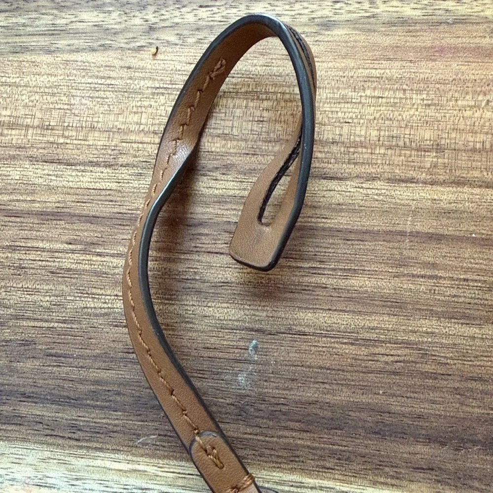 Michael Kors Brown and Gold bag tag
